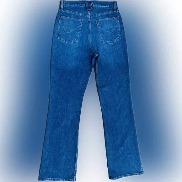TALL GIRL 🚨 EUC Hudson Jeans SZ 29 Blue denim 5-pocket/button fly flare jeans - Picture 3 of 7